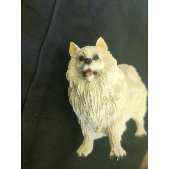1991 The Canine Collection SAMOYED Resin Dog Figurine White w/Long Hair - Picture 9 of 10
